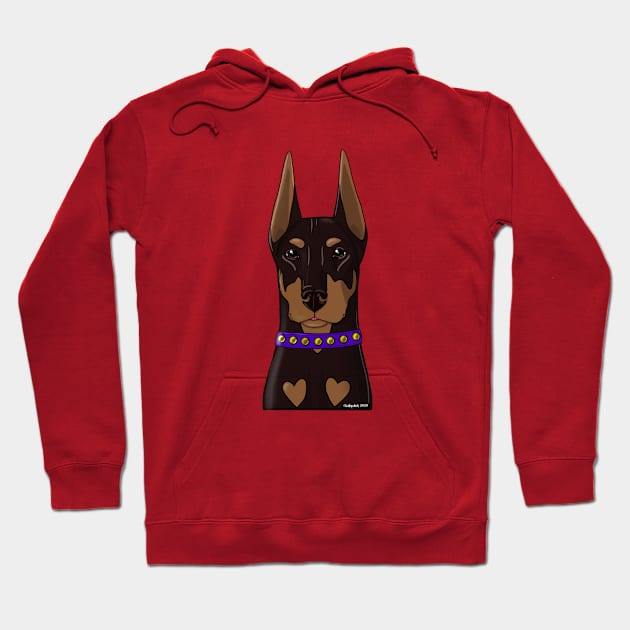 Handsome Doberman Hoodie by FLCupcake